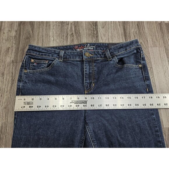 Tommy Hilfiger Jeans Womens 12 Short Blue Hope Boot Bootcut Denim Medium Wash - Picture 7 of 10